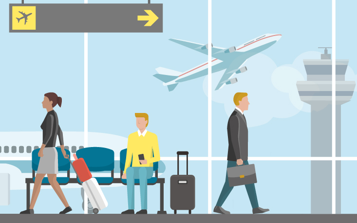 Crise reduz viagens aéreas e faz empresas reverem custos Crise reduz viagens aéreas e faz empresas reverem custos
