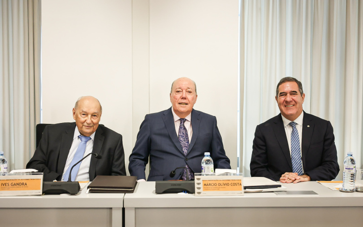 Ives Gandra, Márcio Olívio e Luiz Gastão Ives Gandra, Márcio Olívio e Luiz Gastão